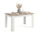 Mesa de comedor extensible Danna 123x75 Mesa de comedor extensible Danna 123x75 Blanco/ Madera