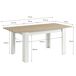 Mesa de comedor extensible Danna 123x75 Mesa de comedor extensible Danna 123x75 Blanco/ Madera