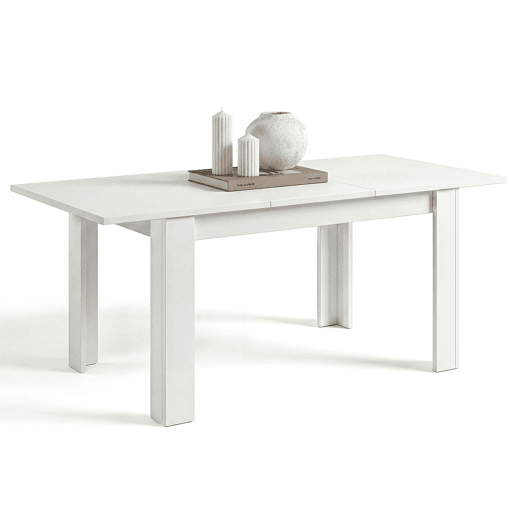Mesa de comedor extensible Danna Artik White (Branco mate) 123 x 78 x 75 cm
