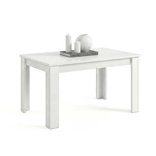 Mesa de comedor extensible Danna Artik White (Branco mate) 123 x 78 x 75 cm