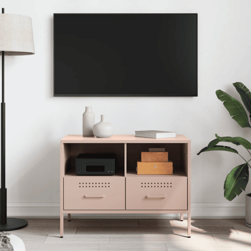 Móvel de TV - Modulo de TV - Armário de TV 68x39x50,5 cm aço rosa