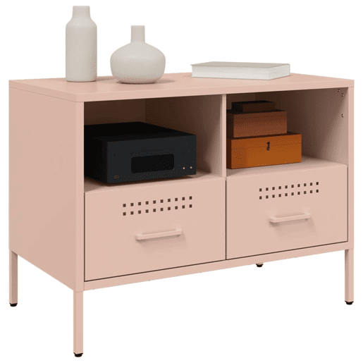 Móvel de TV - Modulo de TV - Armário de TV 68x39x50,5 cm aço rosa