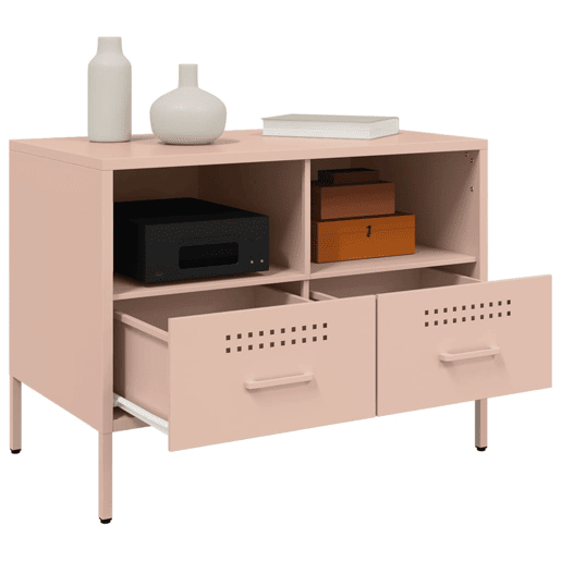 Móvel de TV - Modulo de TV - Armário de TV 68x39x50,5 cm aço rosa