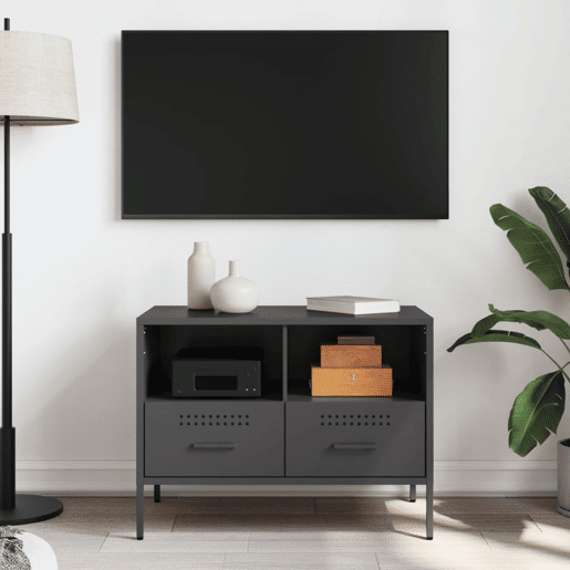 Móvel de TV - Modulo de TV - Armário de TV 68x39x50,5 cm aço preto