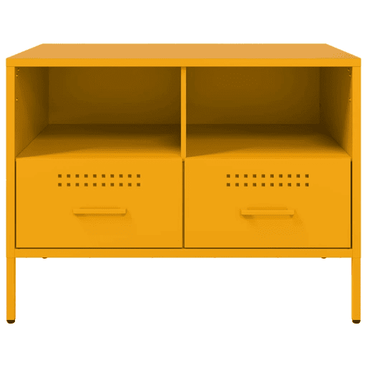 Móvel de TV - Modulo de TV - Armário de TV 68x39x50,5 cm aço amarelo mostarda