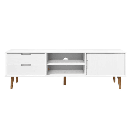 Móvel de TV - Modulo de TV - Armário de TV MOLDE 158x40x49 cm pinho maciço branco