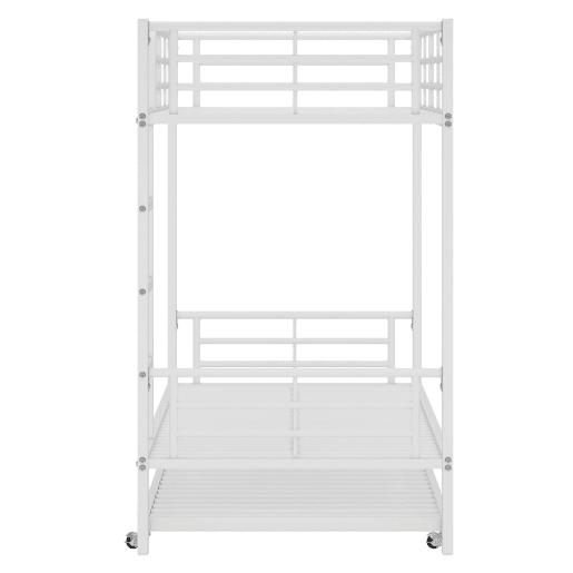 Beliche em ferro forjado 90x200 cm - com cama com gavetão 90x190cm - Branco