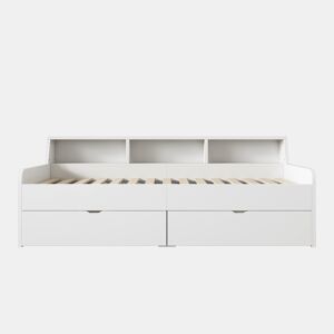 Sofá-cama - Sofá-cama 90x200 cm com 2 gavetas - Branco