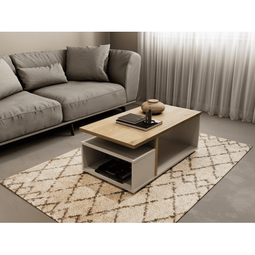 Mesa de Centro AMBIHOME ESSENCE - Branco, C91xP37xA50cm