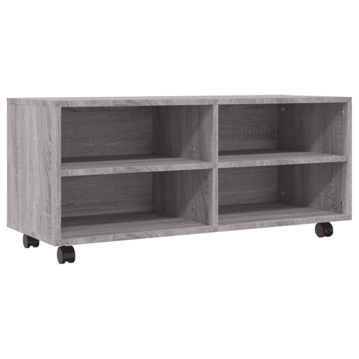 Móvel de TV - Modulo de TV - Armário de TV com rodas 90x35x35cm derivados madeira cinza sonoma
