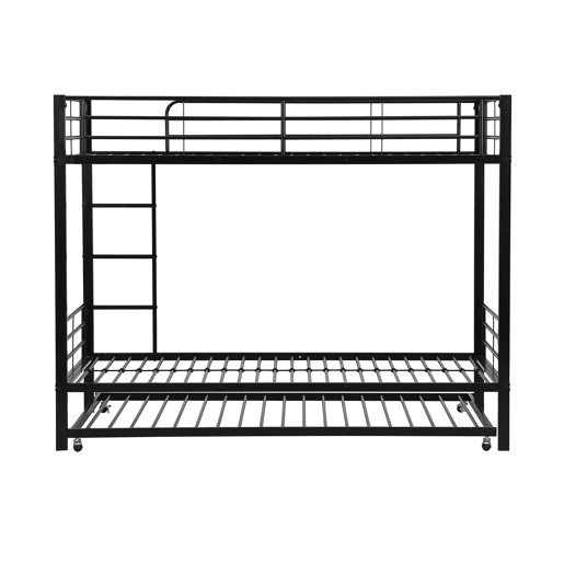 Beliche em ferro forjado 90x200 cm - com cama com gavetão 90x190 cm - Preto