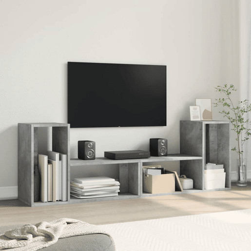 móveis de TV - Armários TV 2pcs 75x30x50 cm derivados madeira cinza cimento