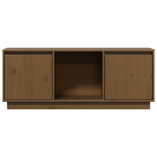 Móvel de TV - Modulo de TV - Armário de TV 110,5x35x44 cm madeira de pinho maciça castanho mel