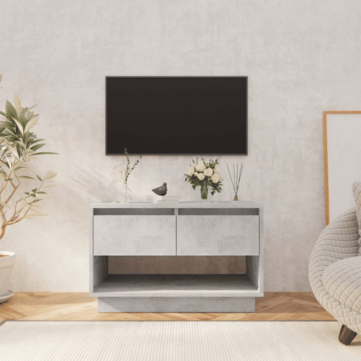 Móvel de TV - Modulo de TV - Armário de TV 70x41x44 cm derivados de madeira cinza cimento