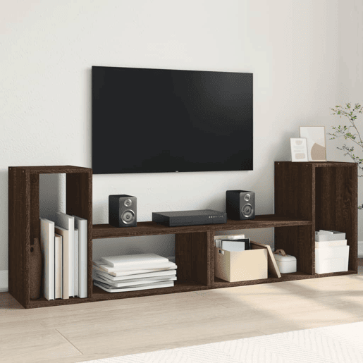 móveis de TV - Armários TV 2 pcs 75x30x50 cm deriv. madeira carvalho castanho