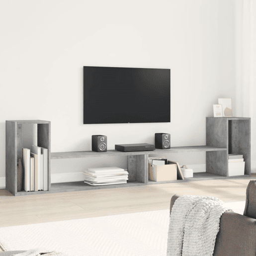 móveis de TV - Armários TV 2 pcs 100x30x50 cm derivados madeira cinza cimento