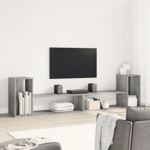 móveis de TV - Armários TV 2 pcs 100x30x50 cm derivados madeira cinza cimento