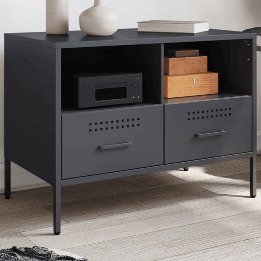 Móvel de TV - Modulo de TV - Armário de TV 68x39x50,5 cm aço antracite