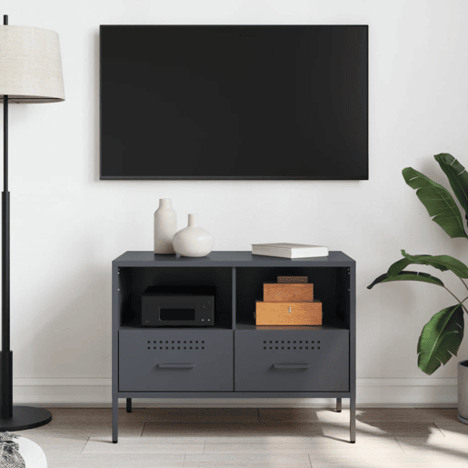 Móvel de TV - Modulo de TV - Armário de TV 68x39x50,5 cm aço antracite