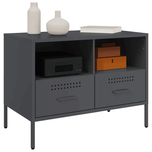 Móvel de TV - Modulo de TV - Armário de TV 68x39x50,5 cm aço antracite