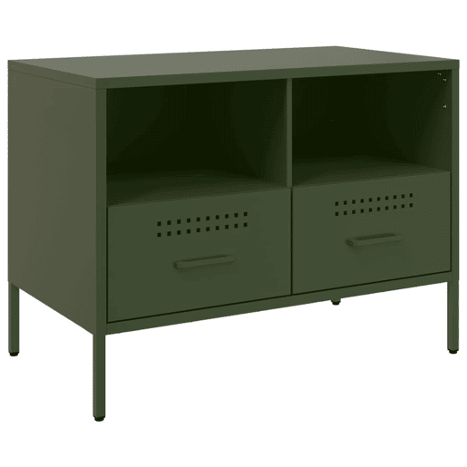 Móvel de TV - Modulo de TV - Armário de TV 68x39x50,5 cm aço verde-azeitona