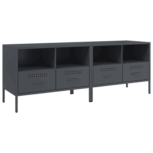 móveis de TV - Armários TV 2 pcs 68x39x50,5 cm aço antracite