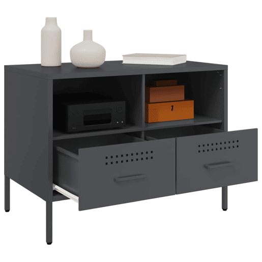 móveis de TV - Armários TV 2 pcs 68x39x50,5 cm aço antracite