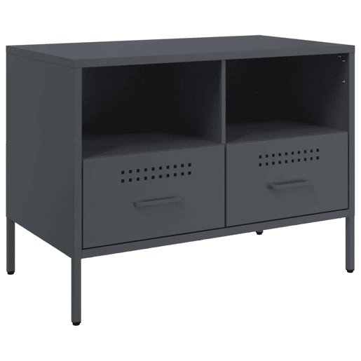 móveis de TV - Armários TV 2 pcs 68x39x50,5 cm aço antracite