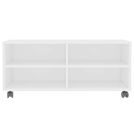 Móvel de TV - Modulo de TV - Armário de TV com rodas 90x35x35 cm derivados de madeira branco