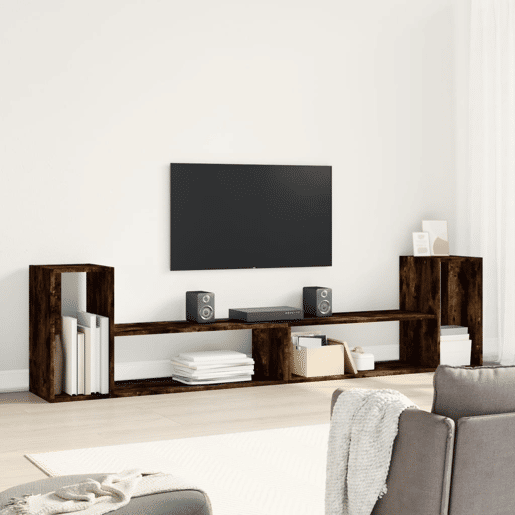 Móveis TV - Armários de TV 2 pcs 100x30x50 cm derivados madeira carvalho fumado