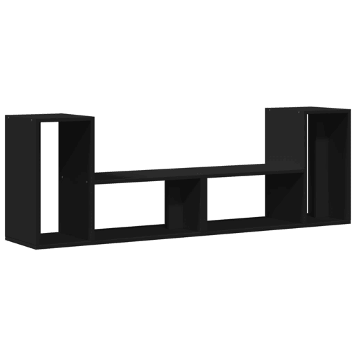 móveis de TV - Armários TV 2 pcs 75x30x50 cm derivados de madeira preto