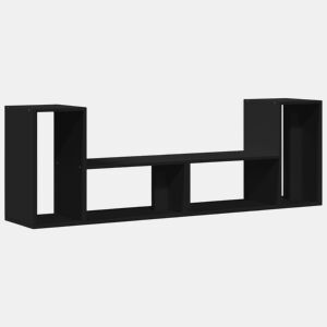 móveis de TV - Armários TV 2 pcs 75x30x50 cm derivados de madeira preto