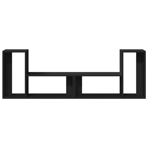 móveis de TV - Armários TV 2 pcs 75x30x50 cm derivados de madeira preto