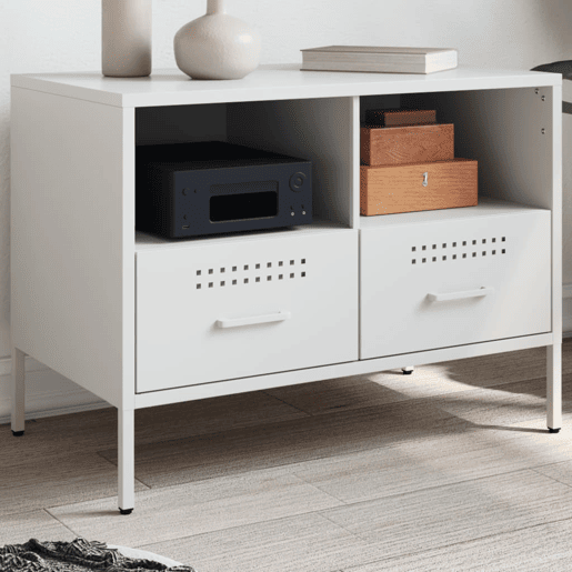 Móvel de TV - Modulo de TV - Armário de TV 68x39x50,5 cm aço branco