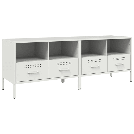 móveis de TV - Armários TV 2 pcs 68x39x50,5 cm aço branco
