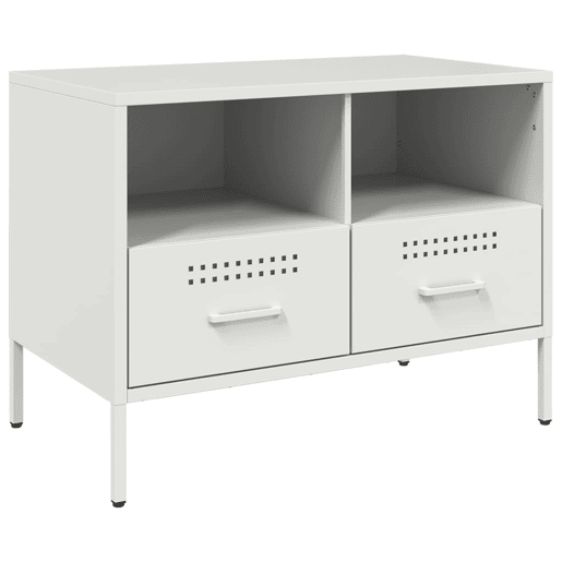 móveis de TV - Armários TV 2 pcs 68x39x50,5 cm aço branco