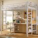 Cama alta para niños 95x204 Cama alta para niños 95x204 Blanco