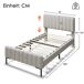 Cama individual Cama individual Gris Claro