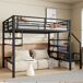 Cama alta para niños 145x225 Cama alta para niños 145x225 Negro