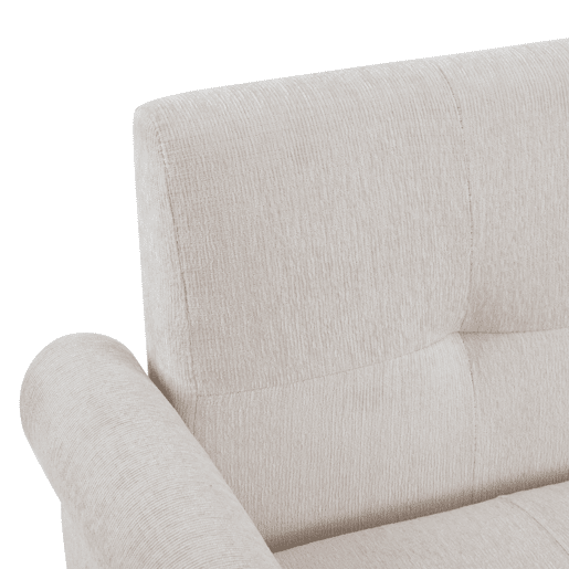 Sofá de 2 lugares estofado em chenille - 162x74x77 cm - Bege