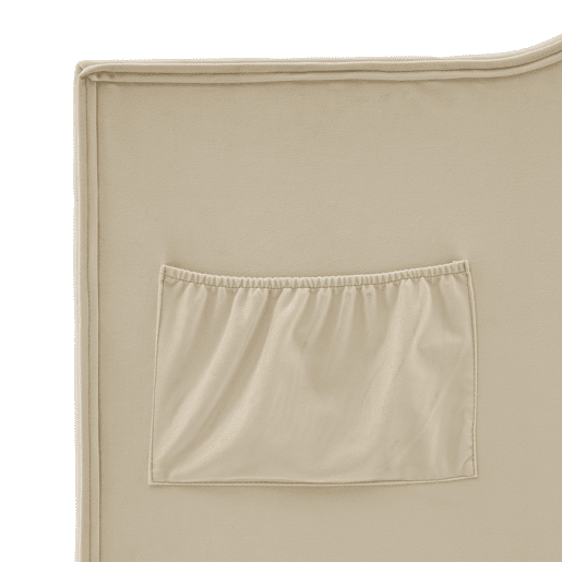 Cama com gavetas 90x200 cm estofada em veludo - com função de carga e estrado de ripas - Bege (colchão não incluído)