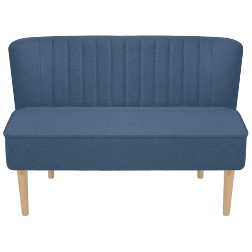 Sofá de tecido - Sofá fixo 117x55,5x77 cm azul