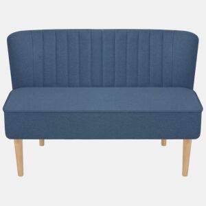 Sofá de tecido - Sofá fixo 117x55,5x77 cm azul