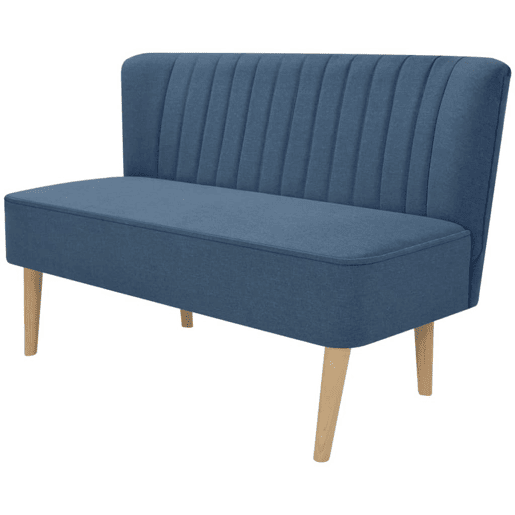 Sofá de tecido - Sofá fixo 117x55,5x77 cm azul