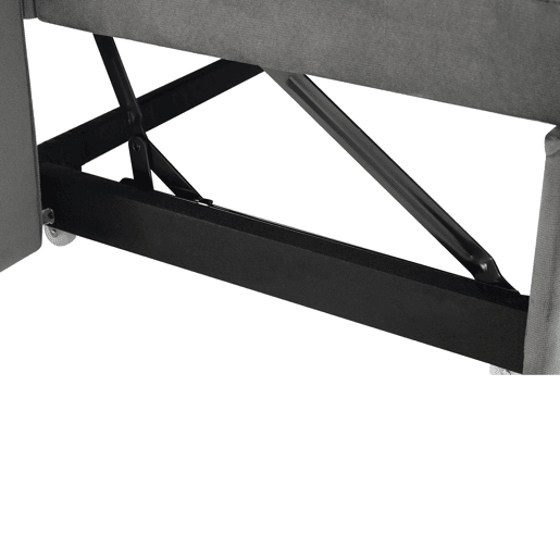 Sofá-cama rebatível multi-ângulo ajustável - 2 lugares - Tecido de veludo - com suporte para copos e almofadas - Cinzento
