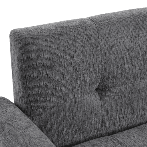 Sofá de 2 lugares estofado em chenille - 162x74x77 cm - Cinzento