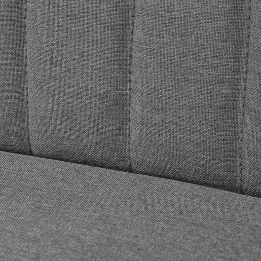 Sofá tecido - Sofá fixo cinzento claro 117x55,5x77