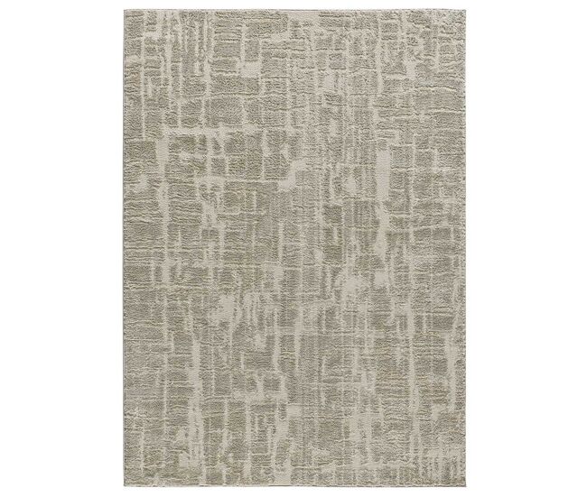 Alfombra de estilo escandinavo en plata lima, 140x200 cm - atticgo