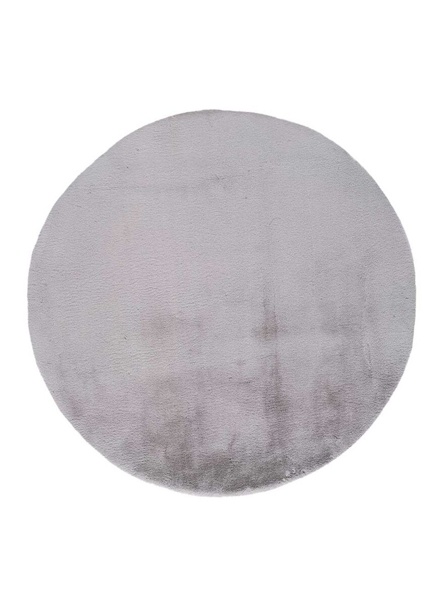 Alfombra lisa lavable de pelo alto FOX - ATTICGO 120x120 Plateado