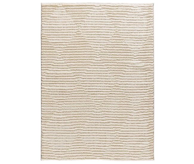 Alfombra de estilo escandinavo en crema lima, 120x170 cm - atticgo